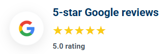 5 Star Google Reviews 5.0 Rating