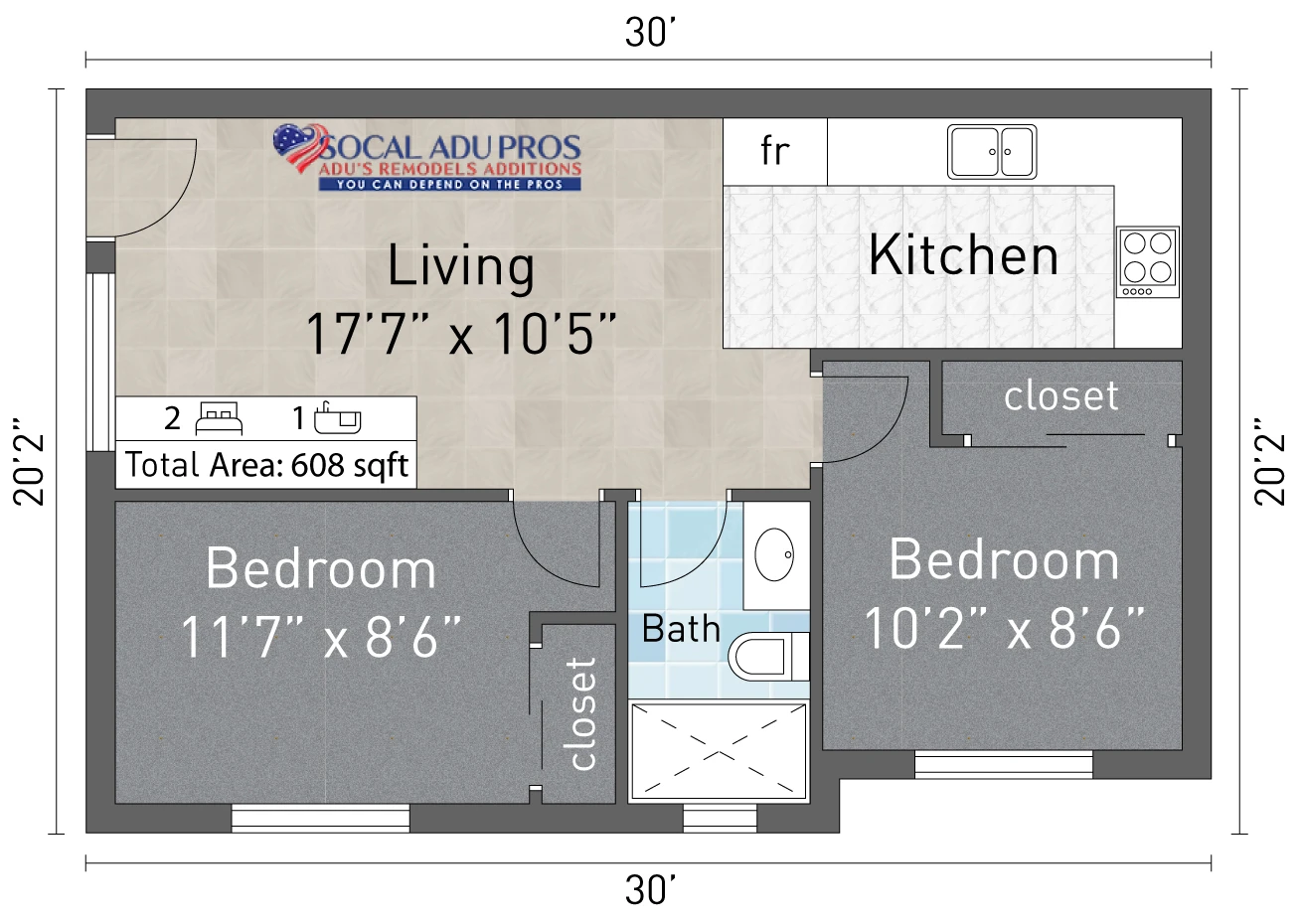 Bonsia Circle Garage Conversion 608 Sf 01