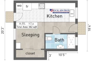 Chino Hills 382 Sf Attached Adu Studio 01
