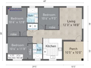Colton 1015 Sf Detached Adu 3 Br 2 Bth (adu) 01