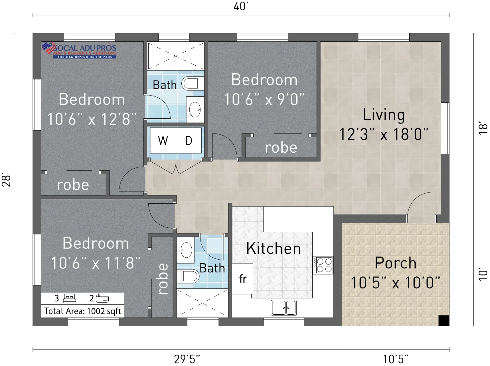 Colton 1015 Sf Detached Adu 3 Br 2 Bth (adu) 01