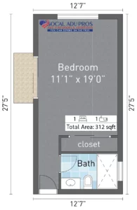 Diamond Bar 312 Sf Bedroom Addition 01