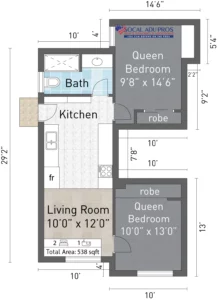 Lake Elsinore 578 Sf Garage Conversion 2 Br 1 Bth 01