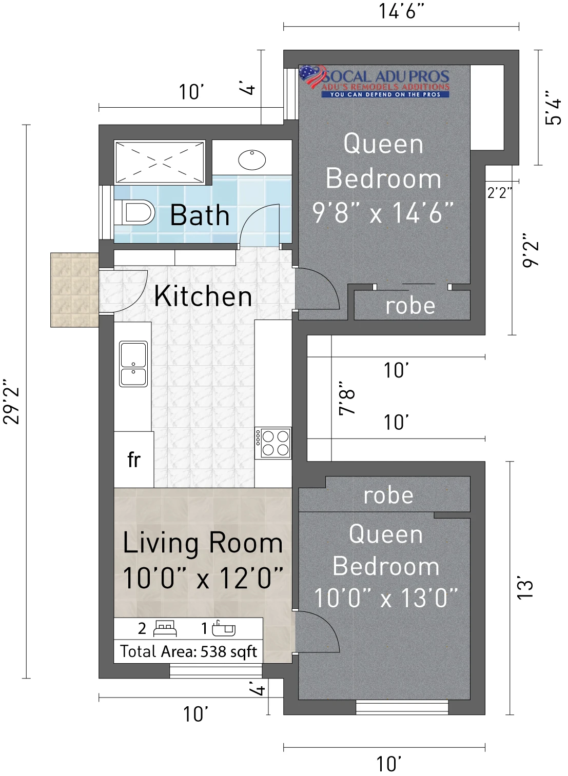 Lake Elsinore 578 Sf Garage Conversion 2 Br 1 Bth 01