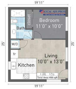 Los Angeles 498 Sf Detached Adu 1 Br 1 Bth 01