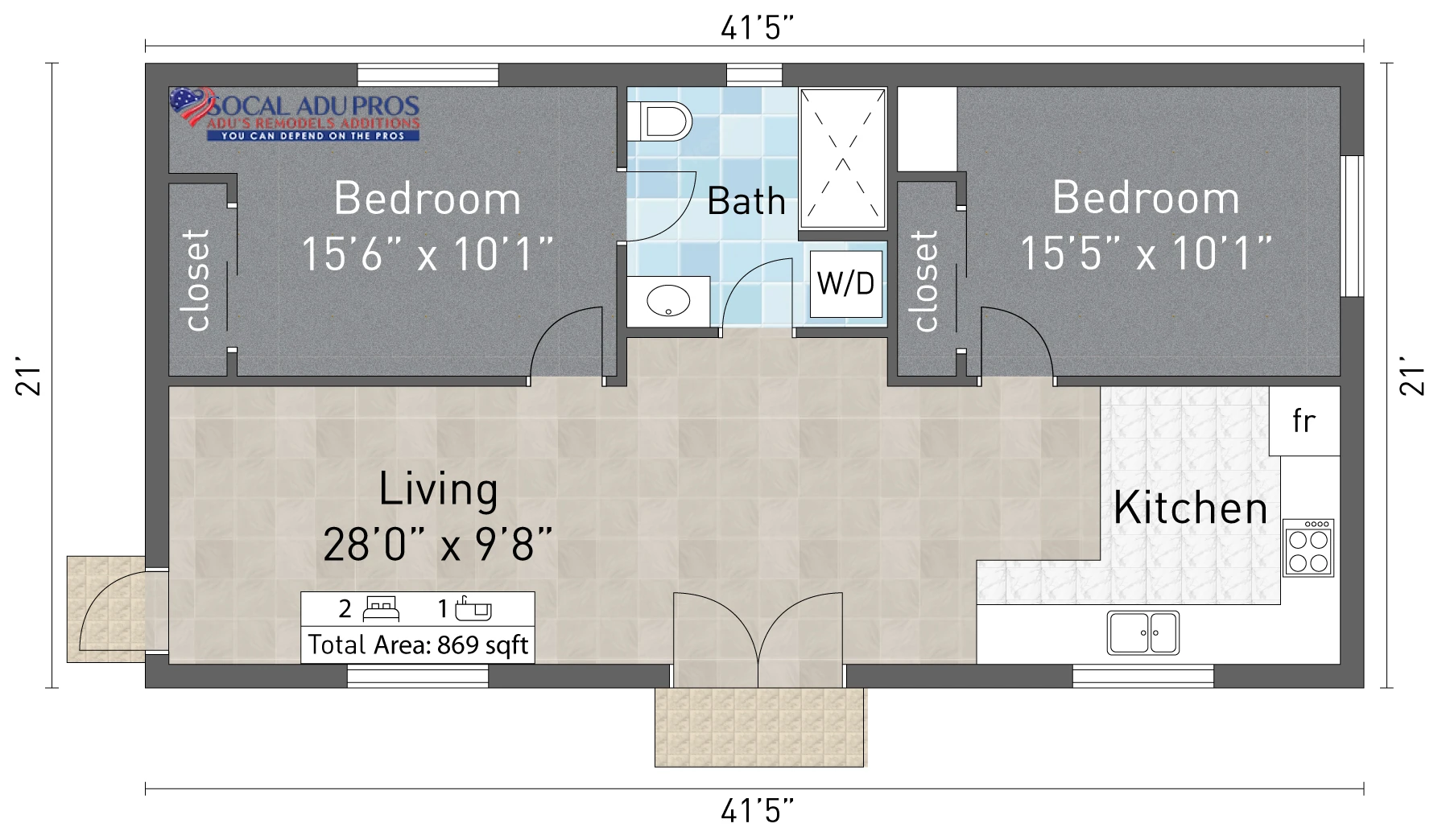 Menifee 869 Sf Detached Adu 2 Br 1 Bth 01