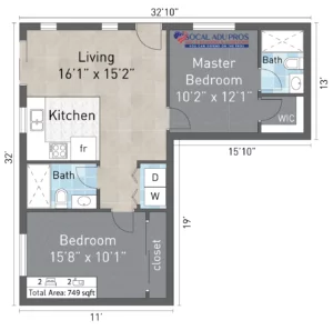 Oceanside 749 Sf Detached Adu 2 Br 2 Bth 01