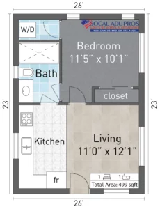 Rancho Cucamonga 499 Sf Detached Adu 1 Br 1 Bth 01