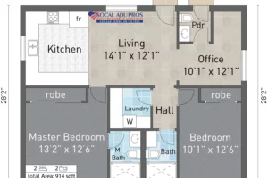 Riverside 1000 Sf Detached Adu 2 Br W Office 01
