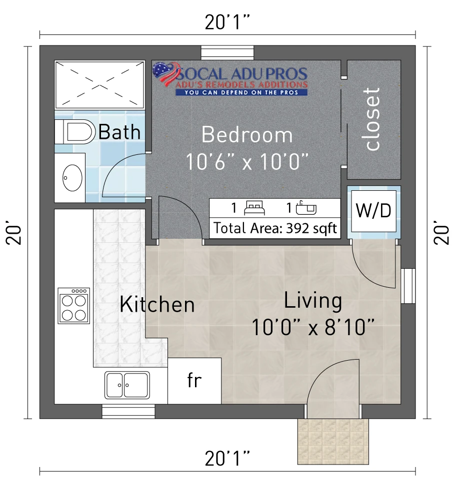 San Bernardino 392 Sf Detached Garage Conversion 01