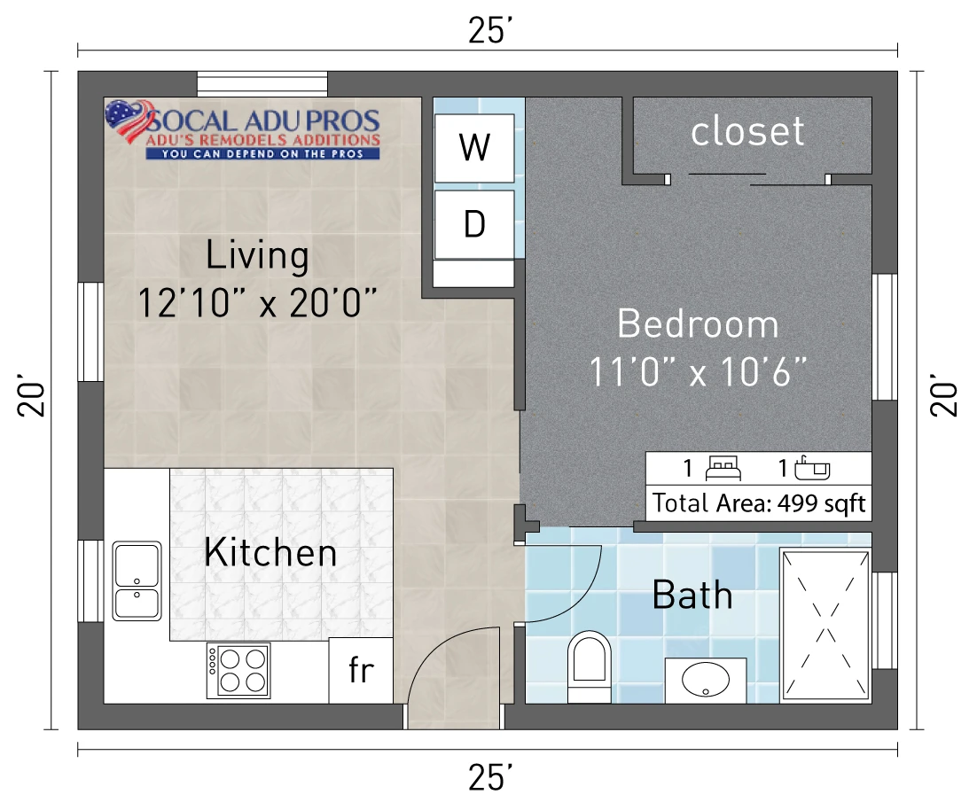 San Bernardino 499sf Detached Adu 1 Br 1 Bth 01