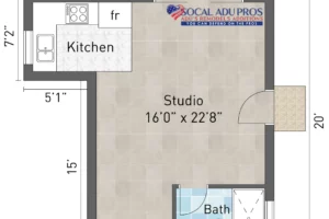San Diego 406 Sf Detached Adu Studio 01