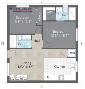 San Diego 749 Sf Detached Adu 2 Br 2 Bth 01
