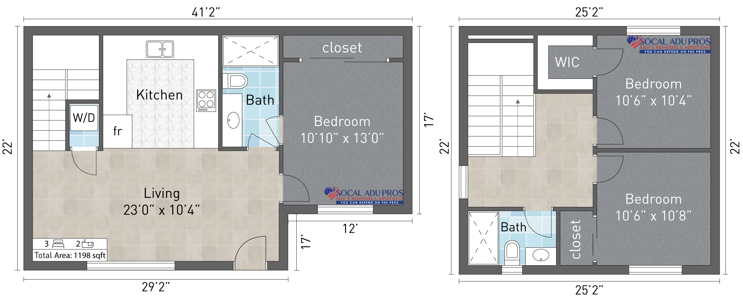 Temecula 1198 Sf Detached Adu 2 Story 3 Br 2 Bth 01