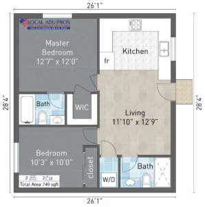 Unit 1 Riverside 749 Sf Detached Adu 2 Br 2 Bth 01