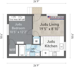 Unit 2 Riverside 456 Sf Attached Jadu 1 Br 1 Bth + 60 Sf 1 Bth Addition 01